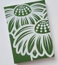 A6 HARDBACK NOTEBOOK - GREEN ECHINACEA - Image 2