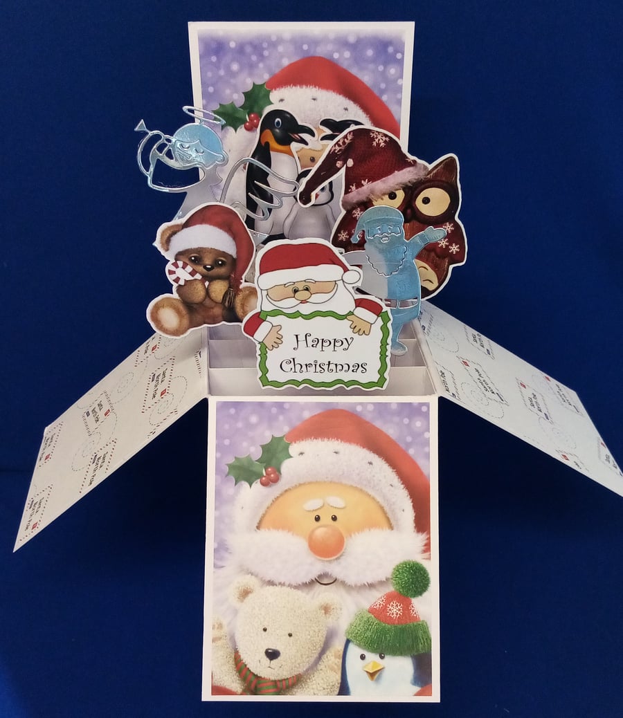 Child's Christmas Card with Santa AAAAAAAAAAAA