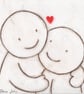 Hugs artwork 2, mounted, unframed - Image 1