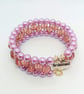 Pearl and Crystal 2 Strand Cuff Bracelet with Bridesmaids Charm, Hen Party Gift - Image 2