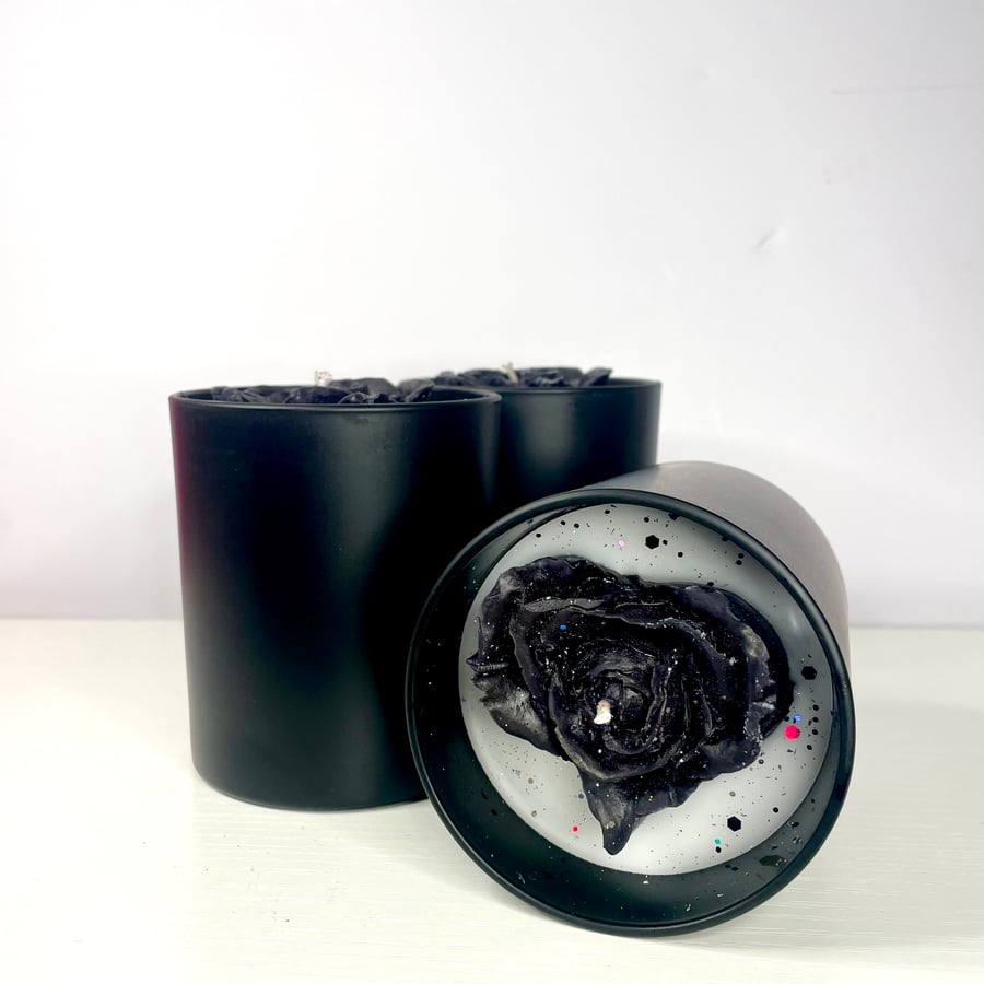 Valentine’s Colllection - Black Rose - Velvet, Rose & Oud Scented Candle 