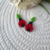 Ladybirds and Leaf Acrylic Earrings