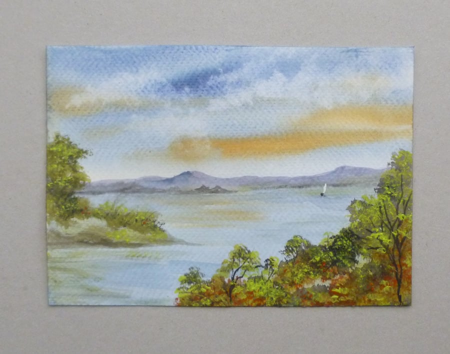 watercolour hand painted original art painting ( ref FA 25 D1 )