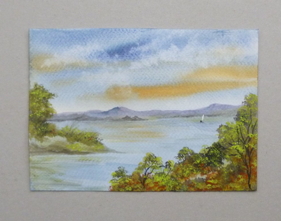 watercolour hand painted original art painting ( ref FA 25 D1 )