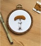 Toadstool - 4" handmade embroidery - Image 1
