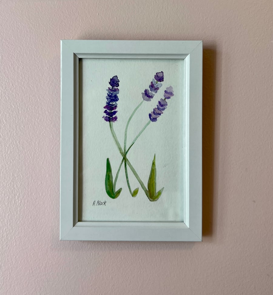 Lavender painting - watercolour unframed
