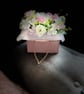 Artifice flowers in bag with earring gift 