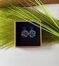 Vibrant Blue Confetti Acrylic Earrings  - Image 7