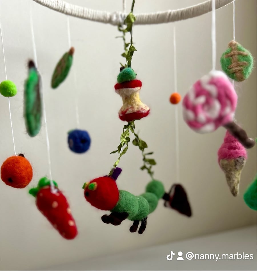 Baby or child mobile - Inspired by The Hungry Caterpillar 
