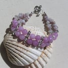 Lavender Amethyst & Lilac Quartz Gemstone Beaded Bracelet