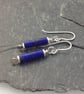 Scrolls lapis lazuli and silver earrings - Image 4