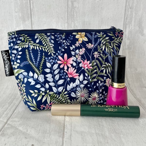 Makeup bag, small, floral