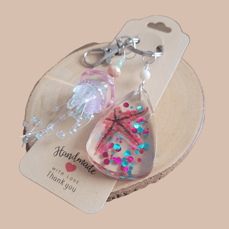 Resin Jellyfish Bag Charm 