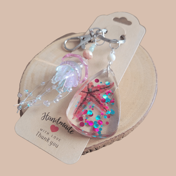 Resin Jellyfish Bag Charm 