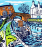 Barrow Upon Soar Colour Lino Print