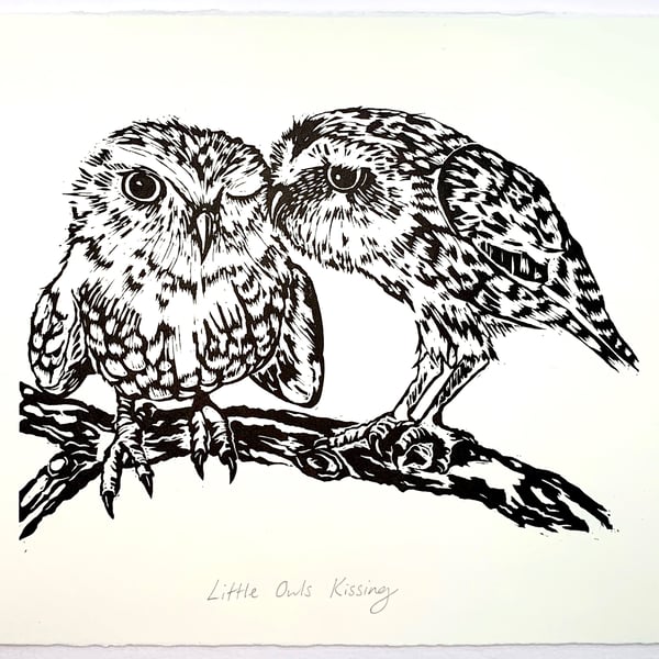Little Owls Kissing