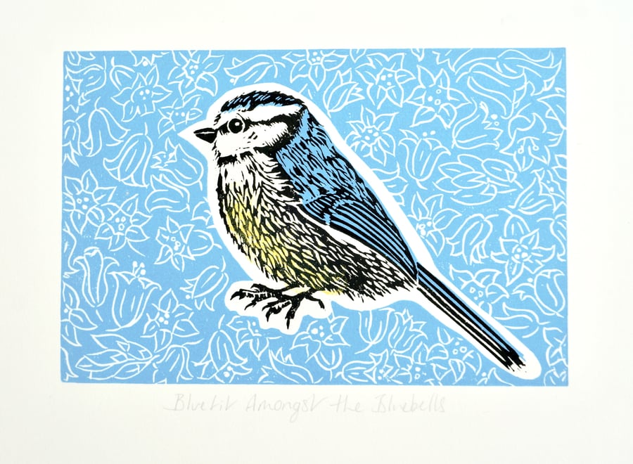 Blue tit Amongst the Bluebells