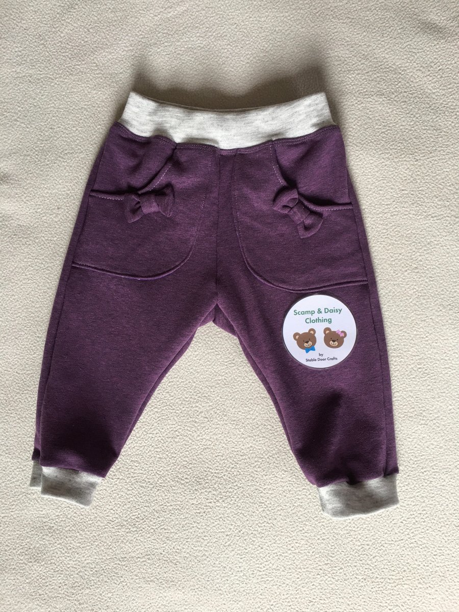 Age 1 year - joggers -plum