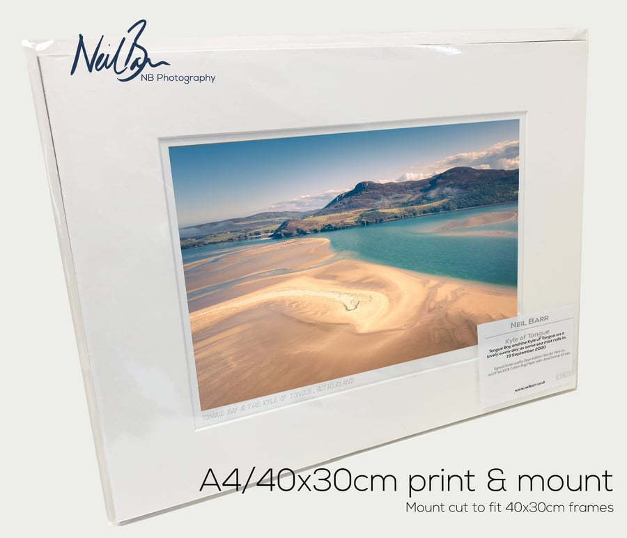 Sands of Kyle of Tongue, Sutherland, Scotland - A4 (40x30cm) Unframed Print