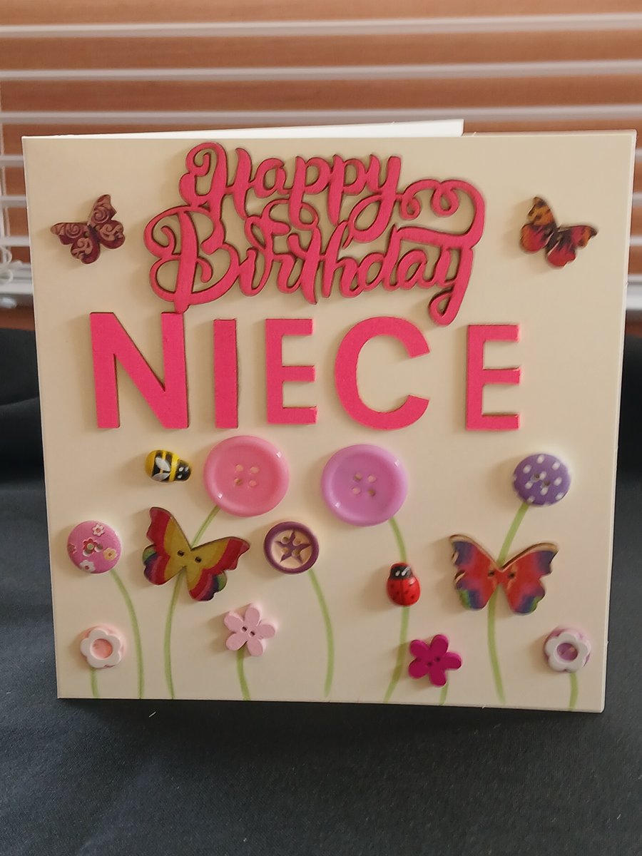 Handmade, niece birthday card