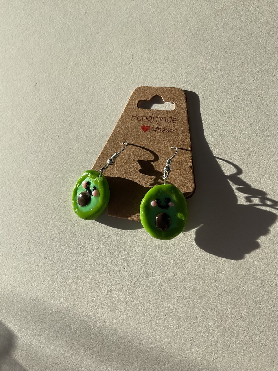 Cute avocado earrings