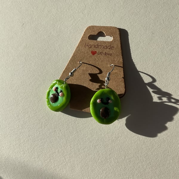 Cute avocado earrings