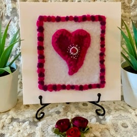 Wool Love Heart Card.