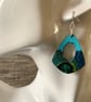 Decoupaged Wood Earrings - Image 1