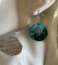 Decoupaged Wood Earrings - Image 1
