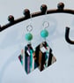 Walnut & Resin Earrings. - Image 2