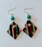 Walnut & Resin Earrings. - Image 1