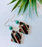 Walnut & Resin Earrings. - Image 4