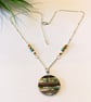 Resin and Walnut Pendant Necklace. - Image 1