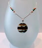 Resin and Walnut Pendant Necklace. - Image 8