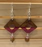 Walnut and Resin Earrings. - Image 3