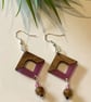 Walnut and Resin Earrings. - Image 2
