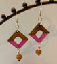 Walnut and Resin Earrings. - Image 4