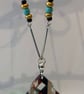 Walnut & Resin Pendant Necklace. - Image 4