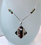 Walnut & Resin Pendant Necklace. - Image 2