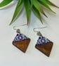 Walnut & Resin Earrings. - Image 2