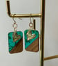 Walnut & Resin Earrings. - Image 1