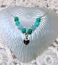 Bead & Heart Charm Childs Necklace - Image 1