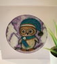 Festive Owl Christmas Card - Image 1