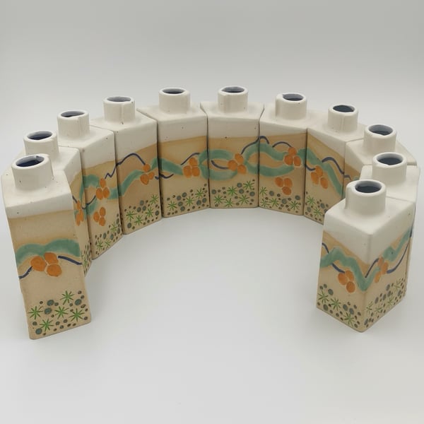 Set of 11 bud vase in a 'sweeping coast' design