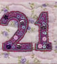 Purple 21st birthday card - Image 1