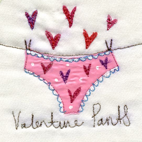 Valentine pants card