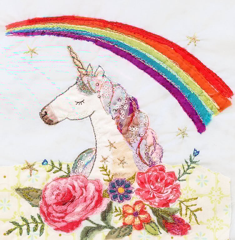 Magical Unicorn Wishes, handmade greetings card