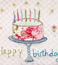 Star Cake, handmade birthday card - Image 1