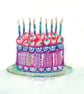 Strawberry Cake Birthday Card - Image 1