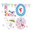 Love is all you need, handmade greetings card